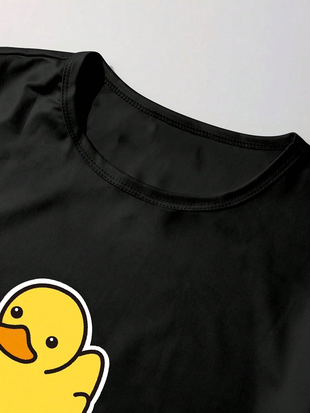 Men's Pajamas Set, Summer Round Neck Solid Color Cute Cartoon Duck Print, Comfortable Short Sleeve Shorts & Long Pants Loungewear