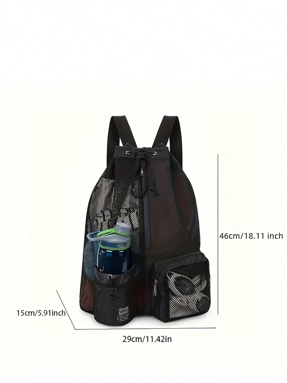 Mesh Drawstring Backpack, Beach Bag, Swimming Bag, Fitness Sports Backpack