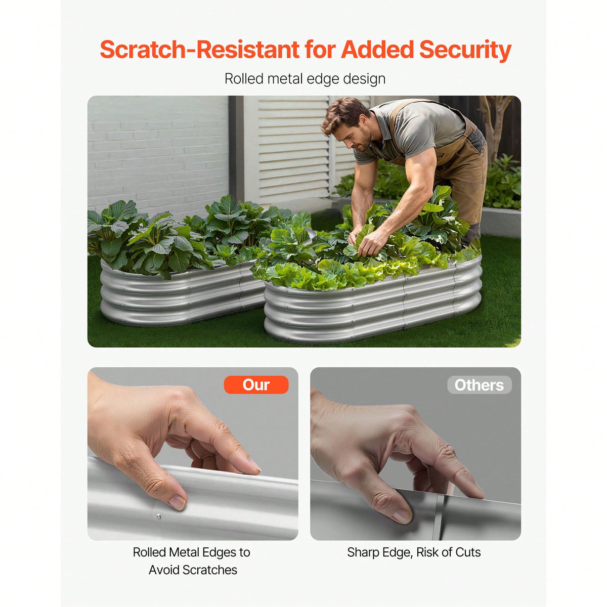 Metal Raised Garden Bed, 4 X 2 X 1 Ft Oval Outdoor Galvanized Planter Garden Box, Open Bottom Design, Large Planter Raised Bed For Growing Vegetables, Flowers, And Succulents, Galvanized Color