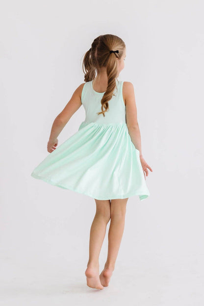Mila & Rose Tank Pocket Twirl Dress - Pastel Green (Final Sale)
