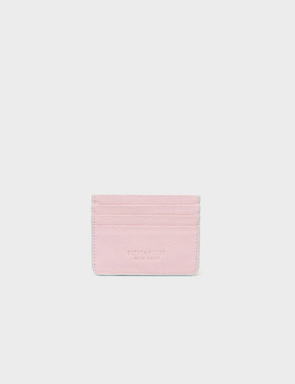 Min & Mon - Filium Parfait Pink Leather Cardholder - All Over Eyes Embroidery