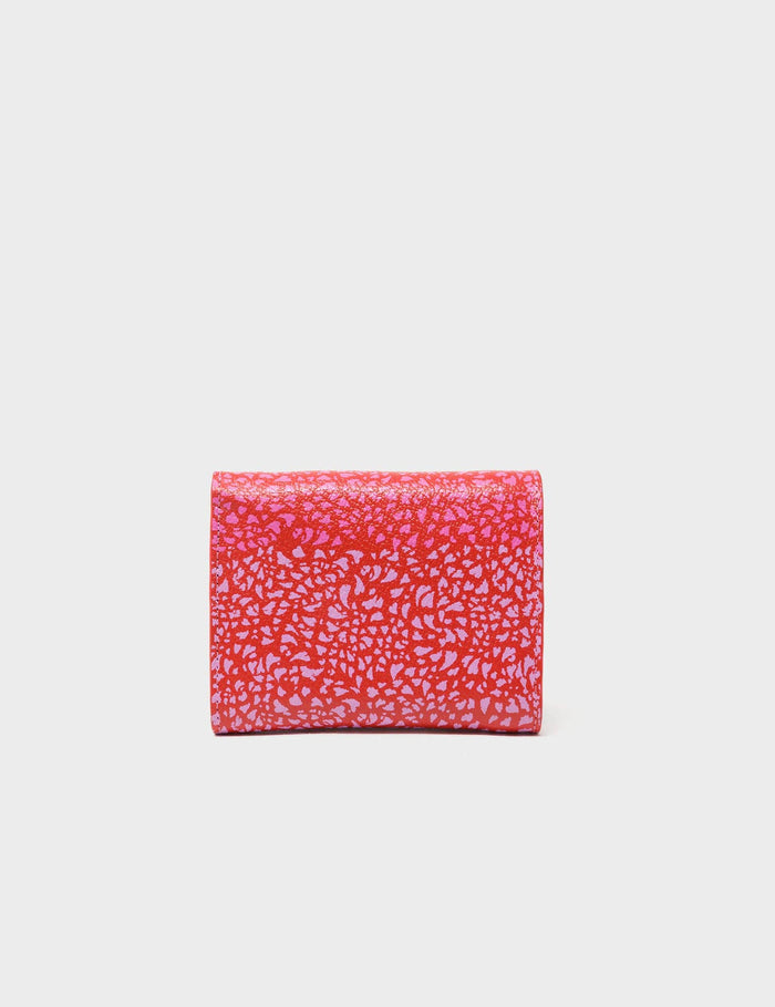 Min & Mon - Fiona Poppy Red Leather Wallet - Retro Tiger