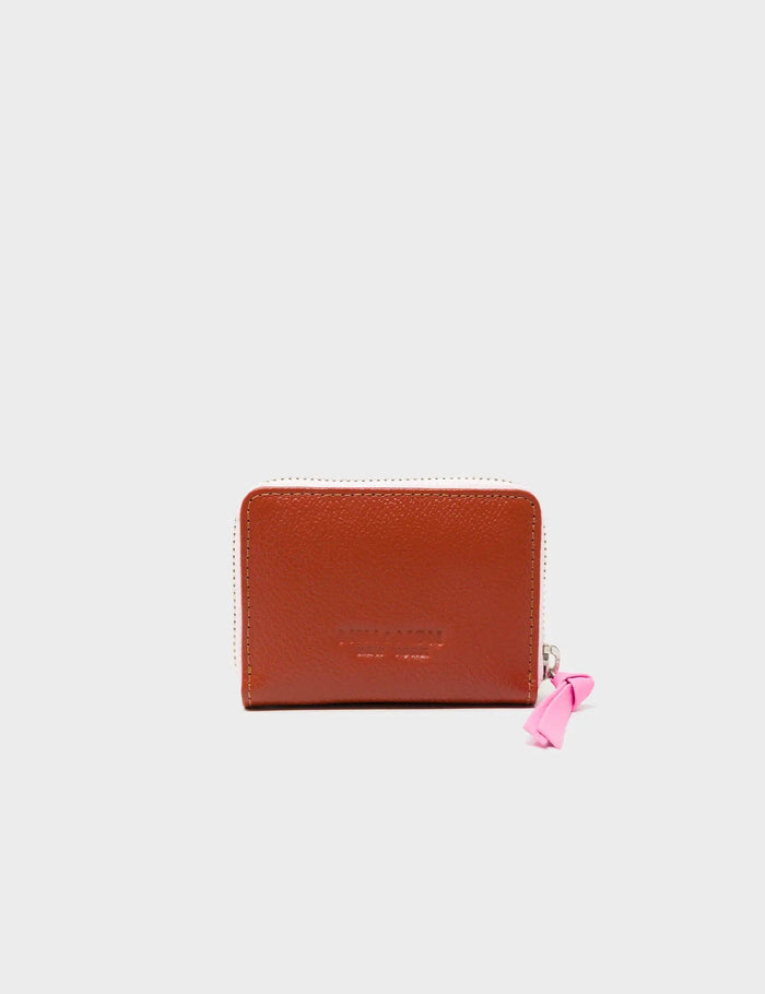 Min & Mon - Frodo Baked City Brown Leather Zip Around Wallet - Winged Tiger