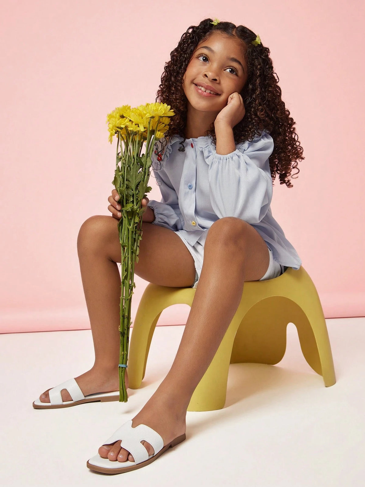 Mini mi Children's Flat Sandals, Casual And Versatile For Daily Wear