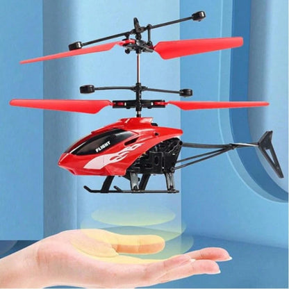 Mini Toy Airplane Gesture Sensing Indoor Flying Helicopter Toys, Remote-Controlled Helicopter Children's Toys With LED Lights, Birthday Gifts For Boys And Girls (Red)