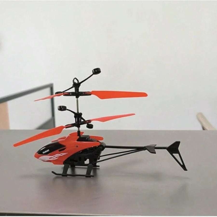 Mini Toy Airplane Gesture Sensing Indoor Flying Helicopter Toys, Remote-Controlled Helicopter Children's Toys With LED Lights, Birthday Gifts For Boys And Girls (Red)