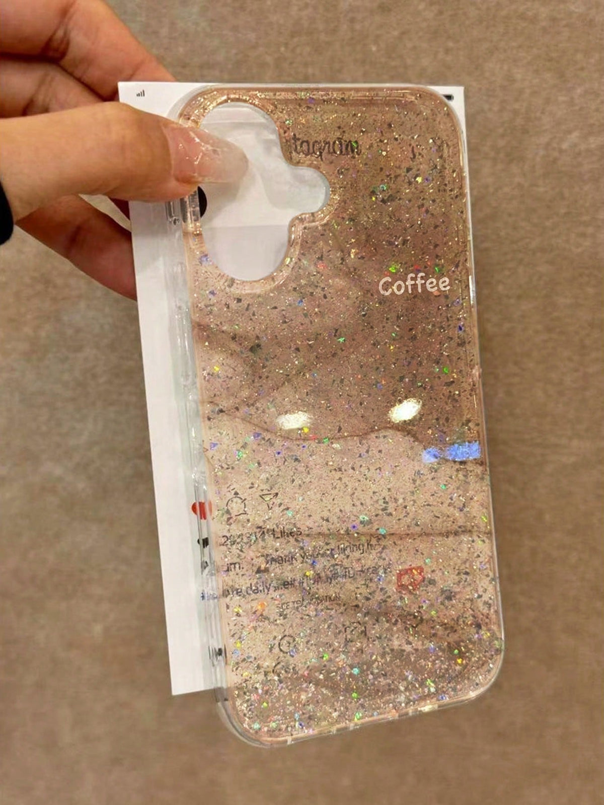 Minimalist Blue Sparkle Diamond Tie-Dye Sequin Glitter Fashion Phone Case Features An Advanced Large-Hole Design With A Tie-Dye Sequin Pattern, Offering A Minimalist And Shock-Resistant Design With A