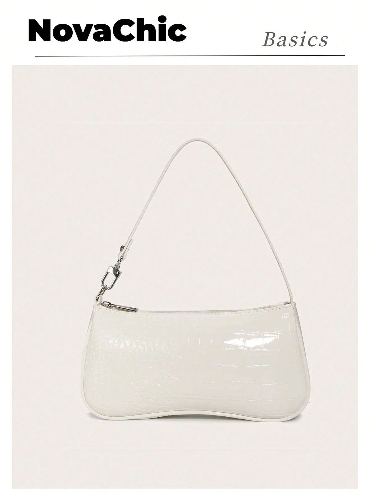 Minimalist Crocodile Pattern Shoulder Bag Bag All-Match Women's Underarm Purse Waterproof,Lightweight,Business Casual Crocodile Bag For Teen Girls Women College Students,Rookies & White-Collar Workers