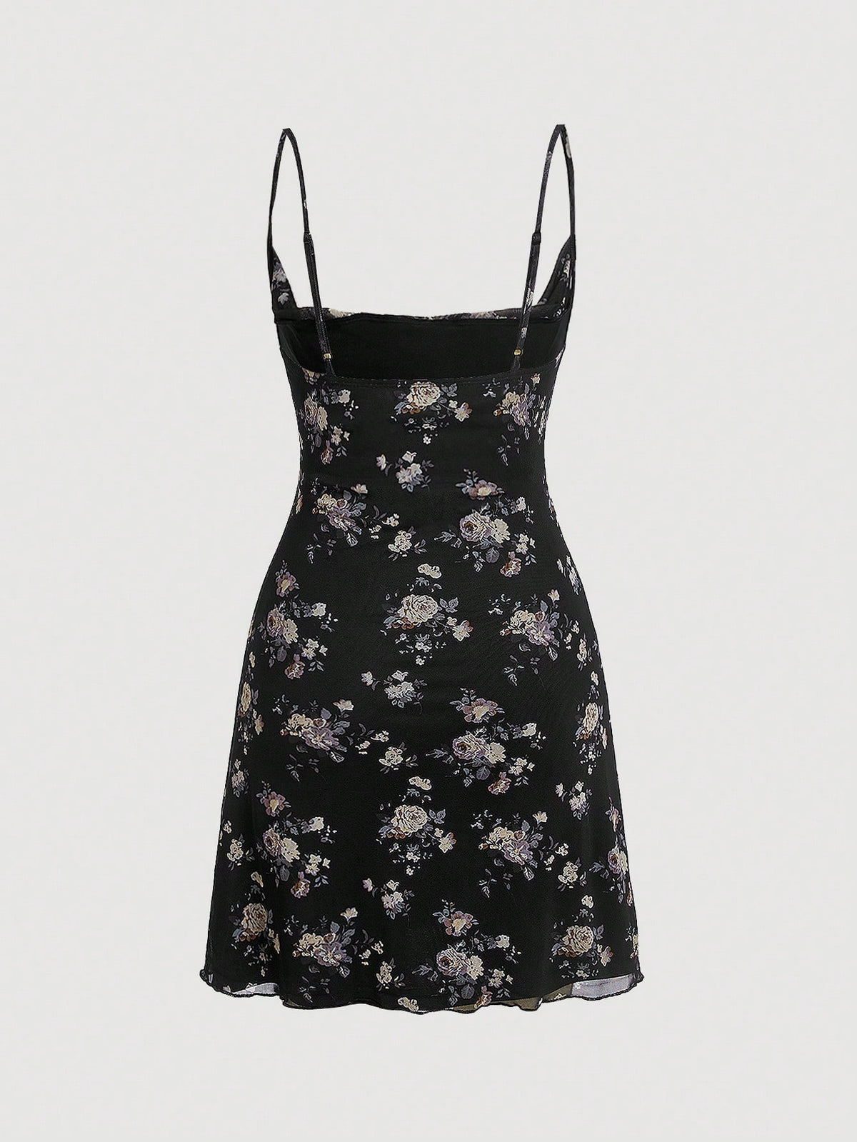 MOD Casual Minimalist Loose Fit Printed Spaghetti Strap Short Dress For Women, Suitable Summer Vacation Dresses Chic