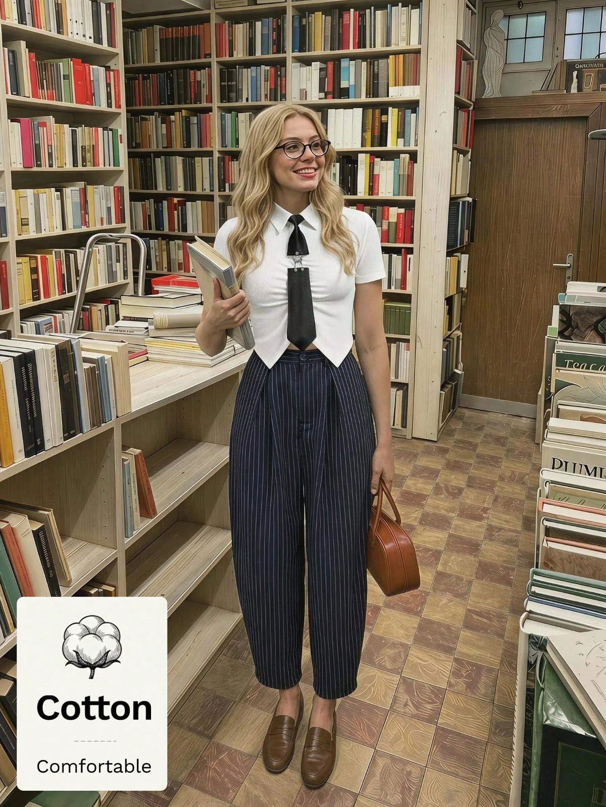 MOD Woman Cotton Ribbed Solid Collared Short Sleeve Crop White Preppy Streetwear Y2k Basic Casual Top Daily Wear Back To School Spring Summer Golf
