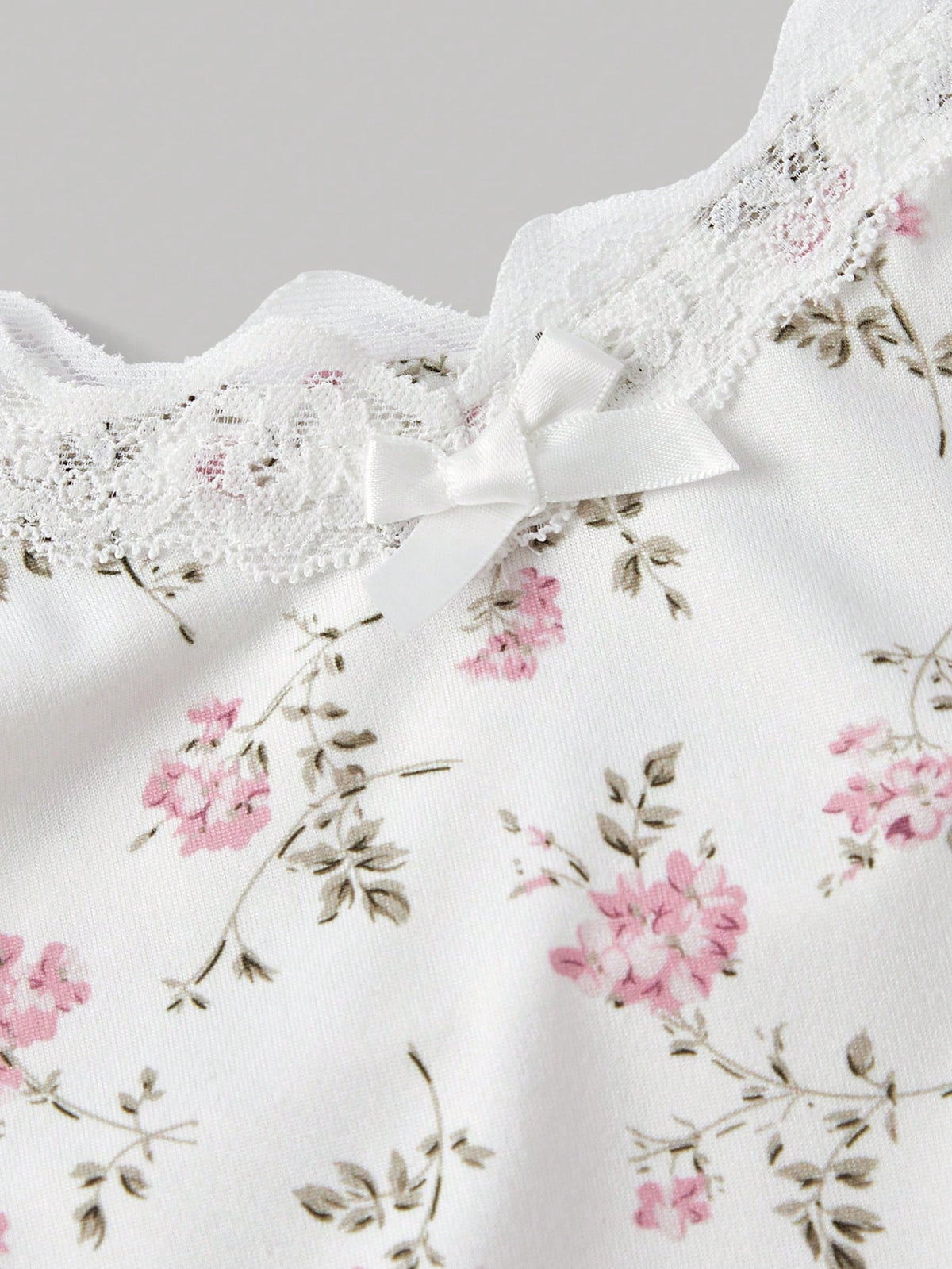 MOD Women's Lace Patchwork Bow Decor Casual Versatile Daily Wear Top,Summer Top