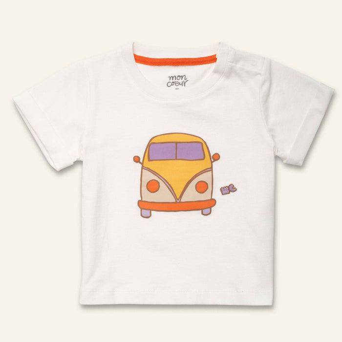 Mon Coeur - Recycled Cotton Purple Groovy Van T-Shirt