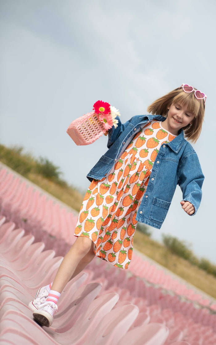 Mon Coeur - Recycled Cotton Strawberry Tank Dress