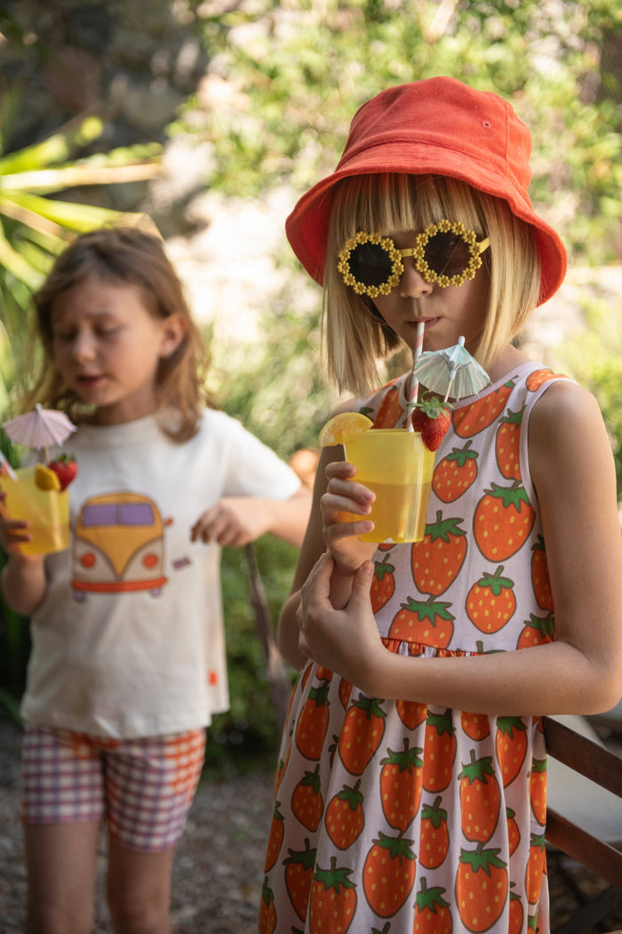 Mon Coeur - Recycled Cotton Strawberry Tank Dress