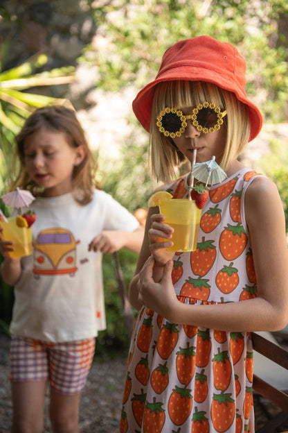 Mon Coeur - Recycled Cotton Strawberry Tank Dress