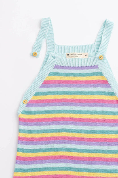 Monica + Andy Knit Overalls - Winter Stripes
