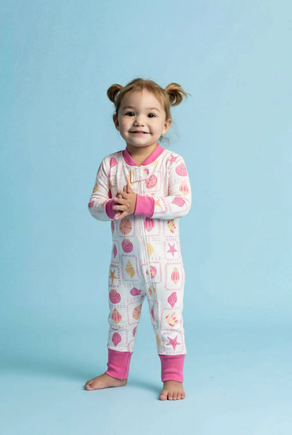 Monica + Andy Zip Romper - Summer Shells
