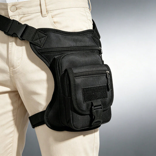 Motorcycle Riding Leg Bag, Construction Work Tactical Multi-Function Waist Bag, Men's Large Capacity Casual Sports Camouflage Backpack, Outdoor Waist Bag, Sports Waist Bag, Men's Outdoor Waist Bag, La