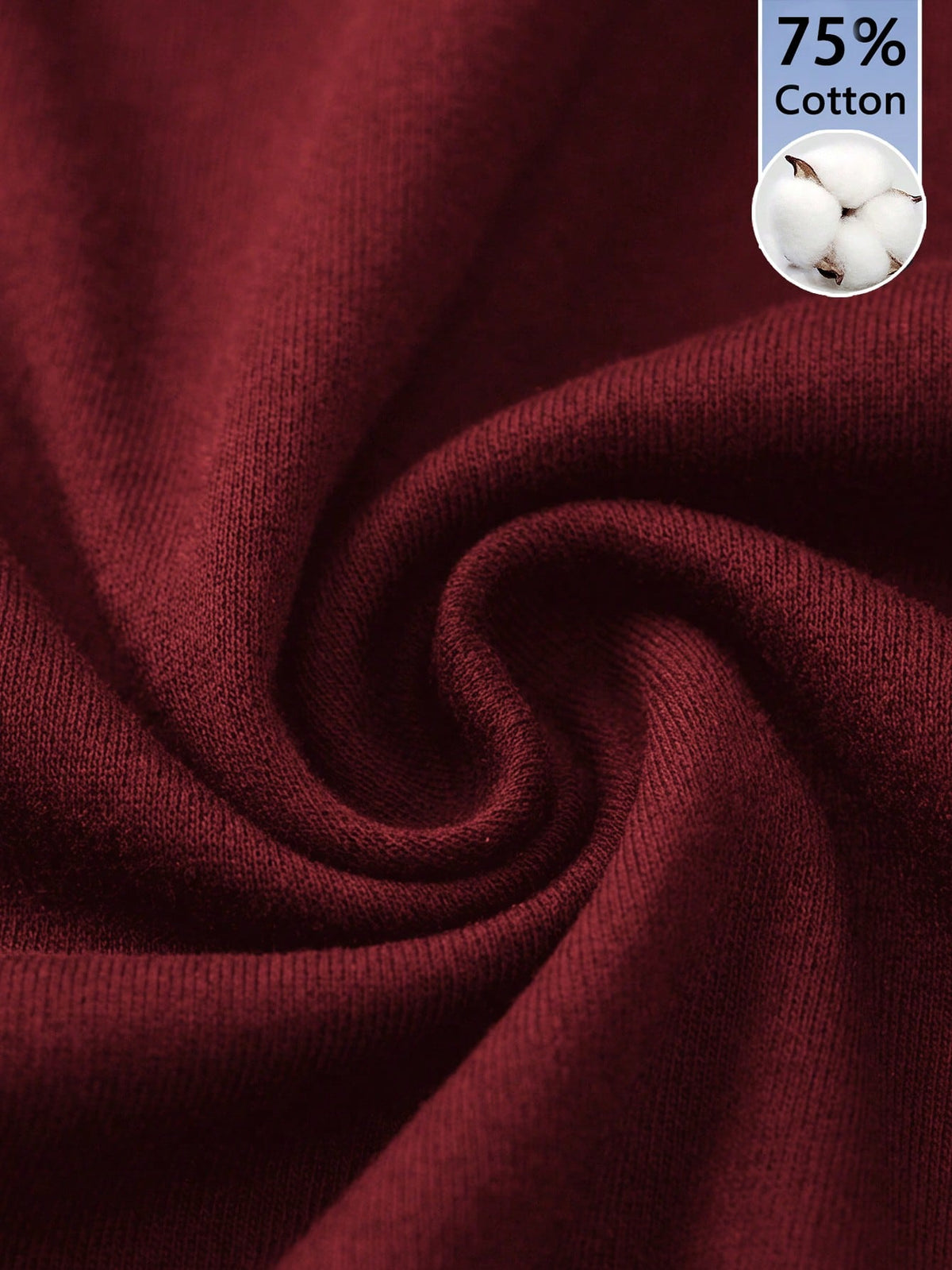 Muchica Wine Red Cotton Knit Wide Leg Casual Sweatpants For Women