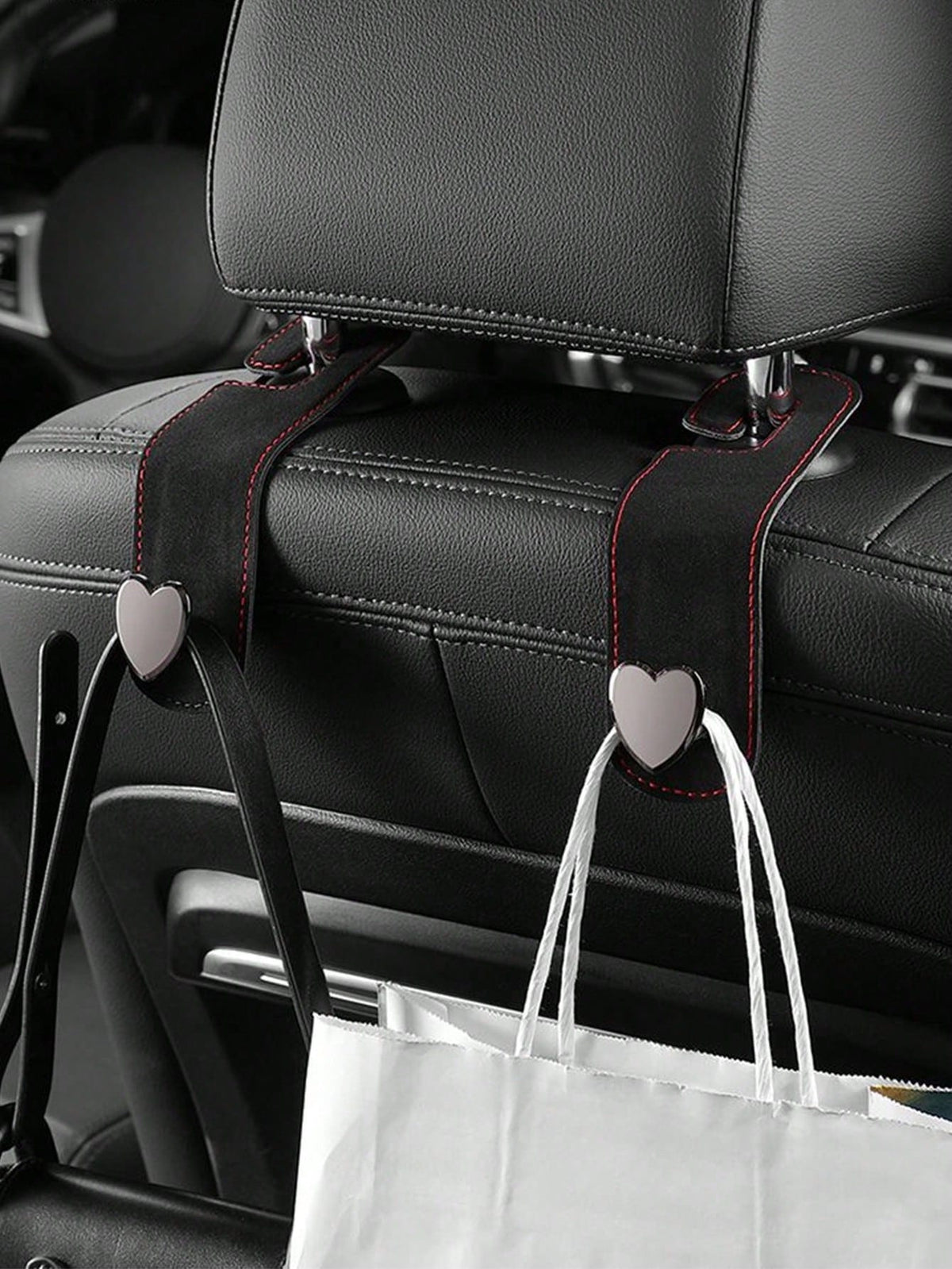 Multifunctional Heart-Shaped Metal Car Headrest Hook (1/2pcs)| Universal Back Seat Hanging Rack| Car Interior Storage Accessory| Can Hang Handbags, Shopping Bags, Umbrellas| Women's & Men's Car Se