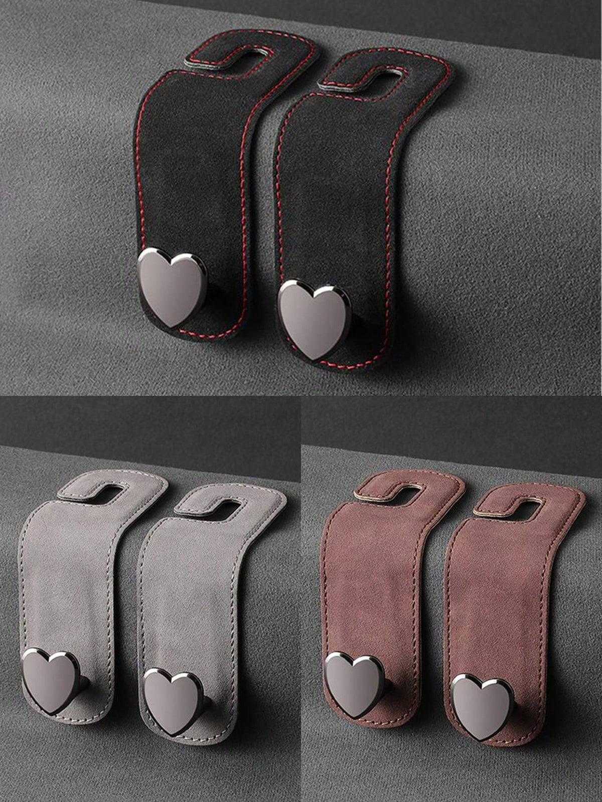 Multifunctional Heart-Shaped Metal Car Headrest Hook (1/2pcs)| Universal Back Seat Hanging Rack| Car Interior Storage Accessory| Can Hang Handbags, Shopping Bags, Umbrellas| Women's & Men's Car Se