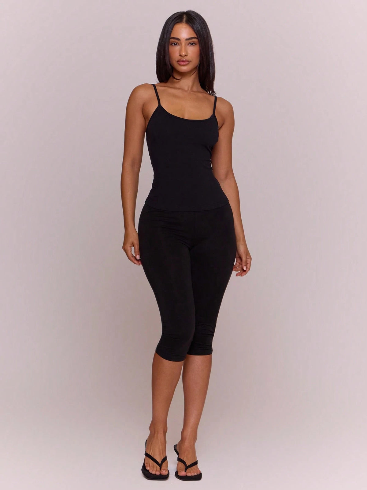 MUSERA ESSENTIALS Cotton Blended Fitted Capri Pants Leggings Spring Summer Holiday Everyday Cute Daily Basics Simple