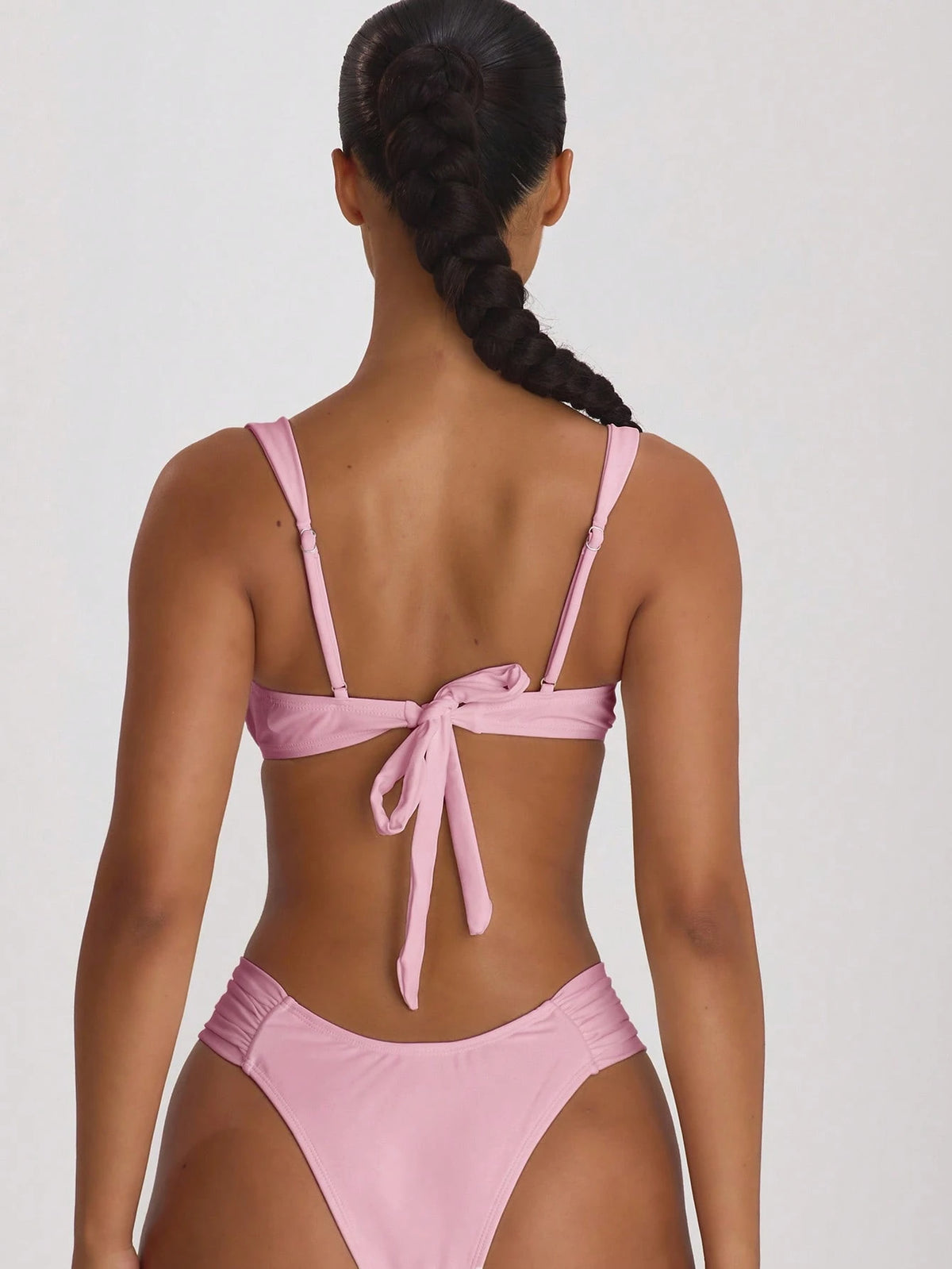 Musera Resort Ruched Side Cheeky Fit Bikini Bottoms Swim Vacation Holiday Summer Travel Beachwear Basics Swimwear Solid Colour Resort Core