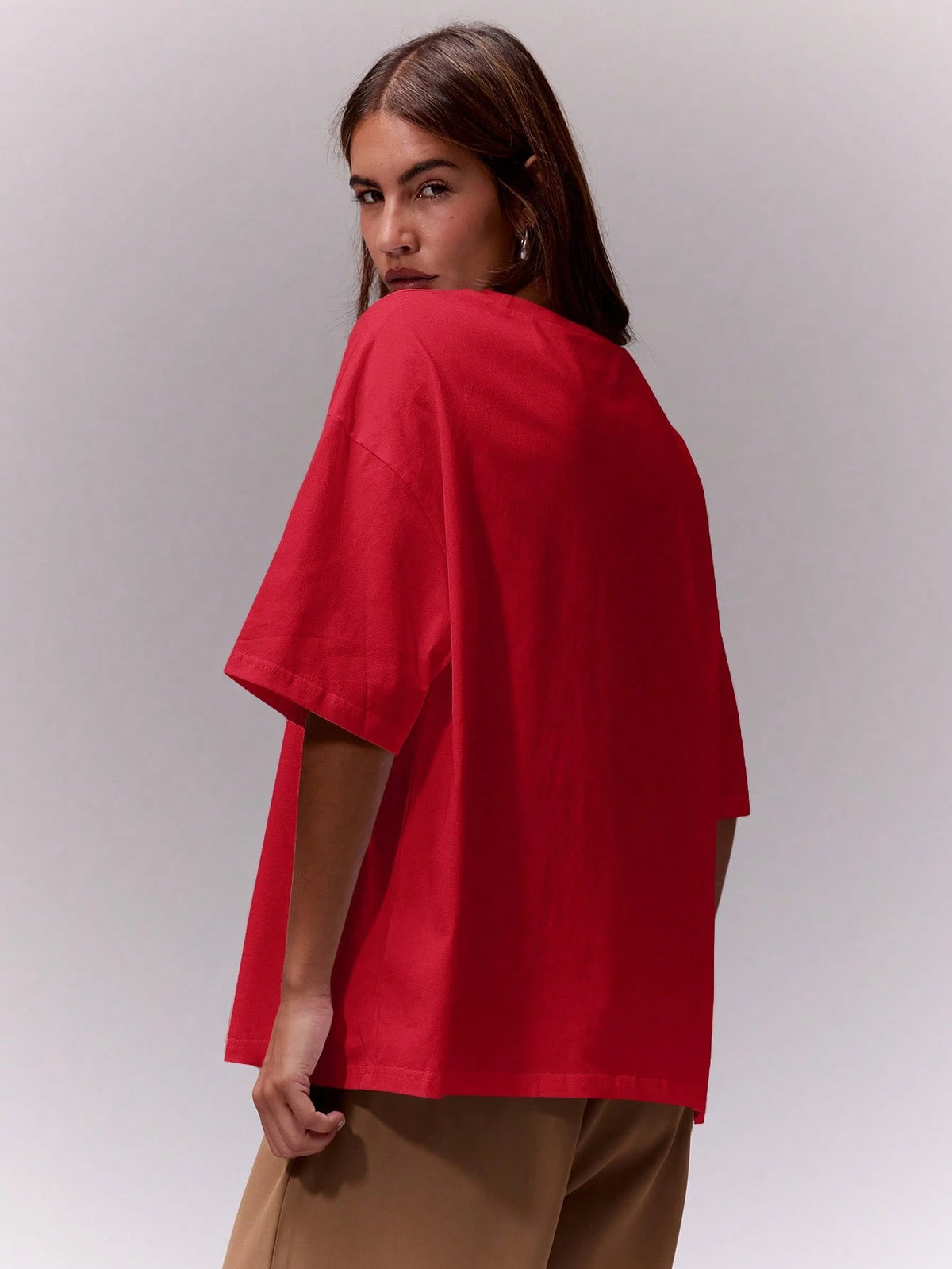 MUSERA Soft Oversized Crew Neck T-Shirt Oversized Tee Airport Holiday Festival Back To School,Elegant Valentines Day Spring Summer Casual
