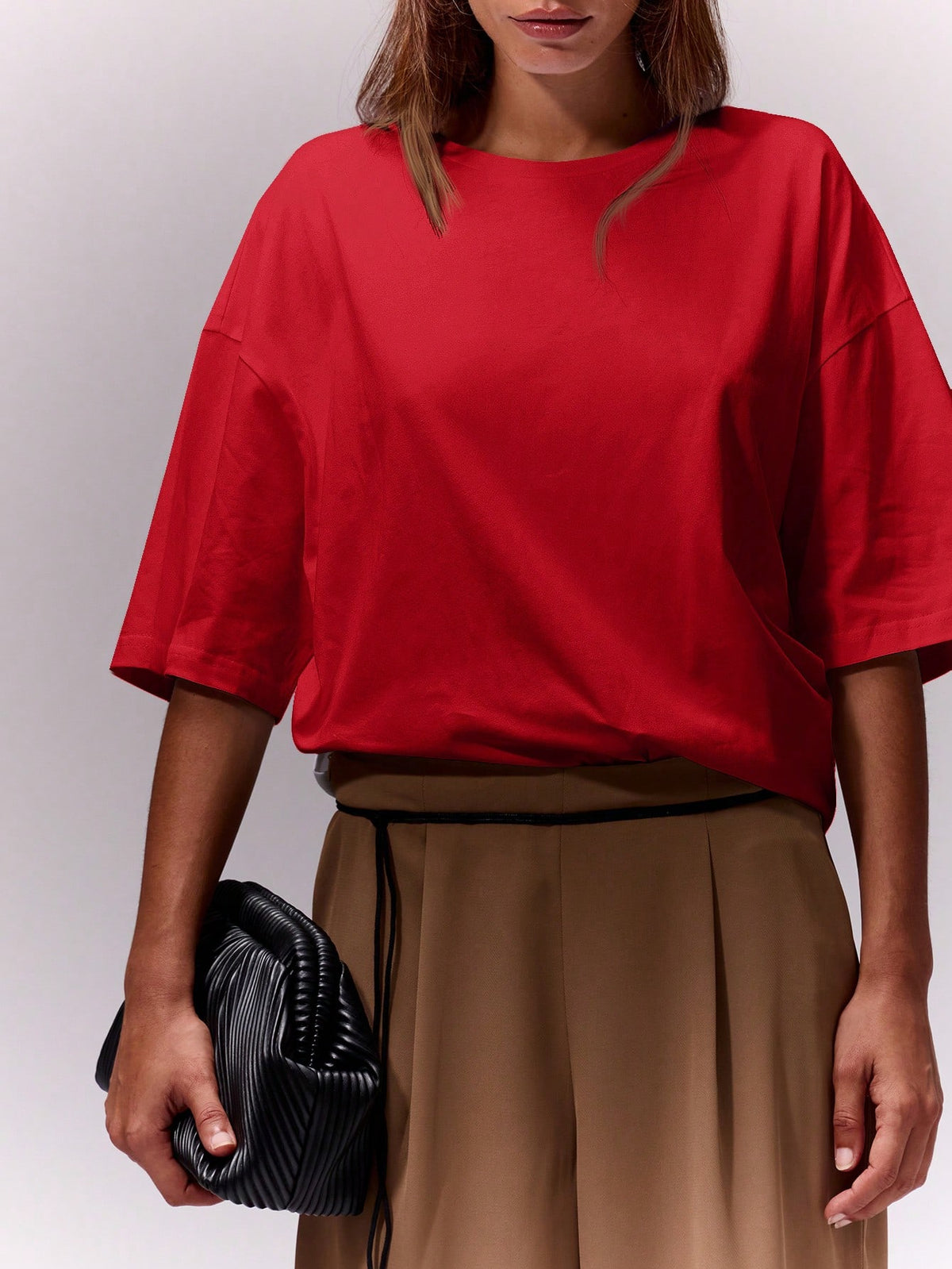 MUSERA Soft Oversized Crew Neck T-Shirt Oversized Tee Airport Holiday Festival Back To School,Elegant Valentines Day Spring Summer Casual