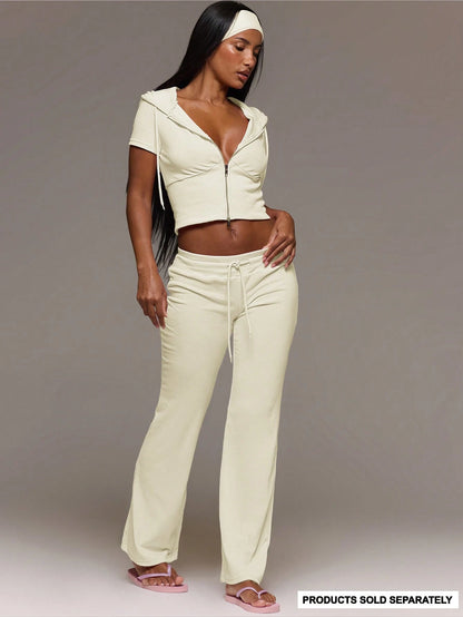 MUSERA Velour Elasticated Low Drawstring Waist Straight Leg Trouser Coord Bottoms Only Cute Everyday Daily Lounge Airport Holidays Vacation Summer Altitude