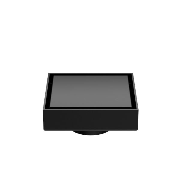 Nero 100mm Square Tile Insert Floor Waste 50mm Outlet Matte Black NRFW006MB Shower Grate Nero