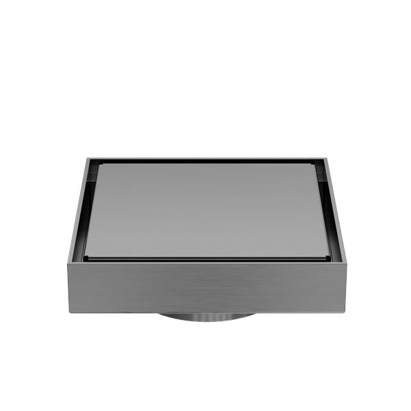 Nero 130mm Square Tile Insert Floor Waste 80mm Outlet Gunmetal NRFW007GM Shower Grate Nero
