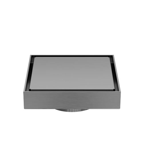 Nero 130mm Square Tile Insert Floor Waste 80mm Outlet Gunmetal NRFW007GM Shower Grate Nero