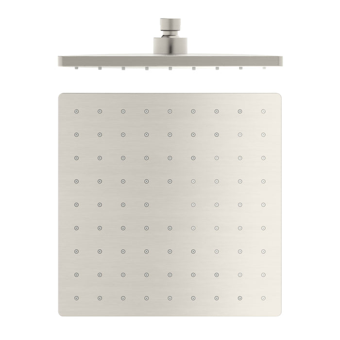 Nero ABS 250mm Square Shower Head Brushed Nickel showers Nero
