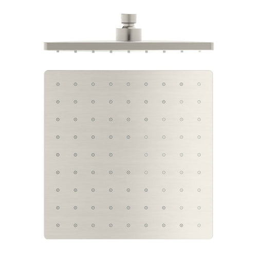 Nero ABS 250mm Square Shower Head Brushed Nickel showers Nero