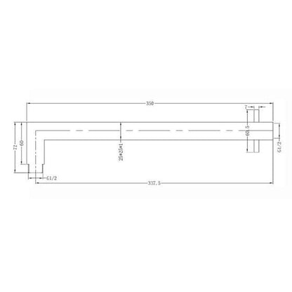 Nero 250mm Round Overhead Shower Set Chrome Showers Nero