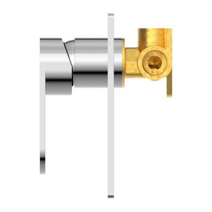 Nero Ecco Shower Mixer Chrome Tapware Nero