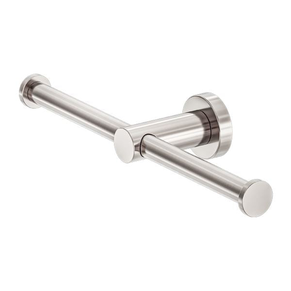 Nero MECCA Double Toilet Roll Holder Brushed Nickel 1986d-BN Accessories Nero