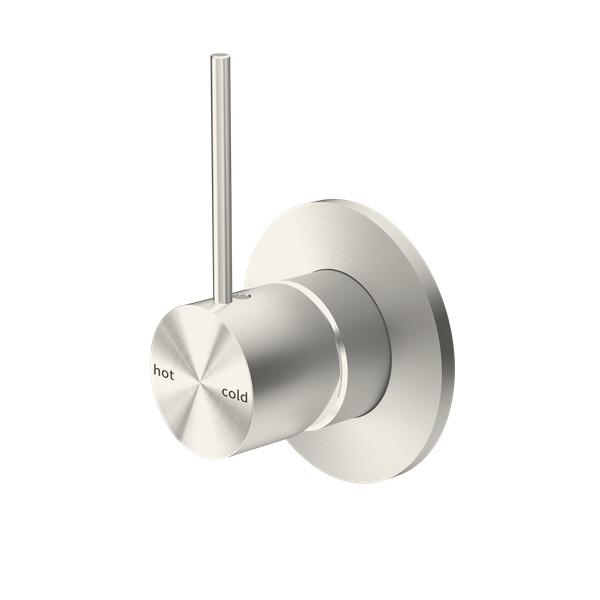 Nero MECCA Shower Mixer Handle Up BRUSHED NICKE YSW2219-09B-BN Tapware Nero