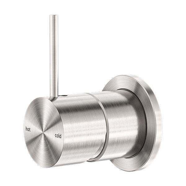 Nero MECCA Shower Mixer Handle Up BRUSHED NICKEL Tapware Nero 60mm