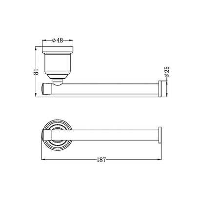 Nero York Toilet Roll Holder Chrome 6986-CH Accessories Nero