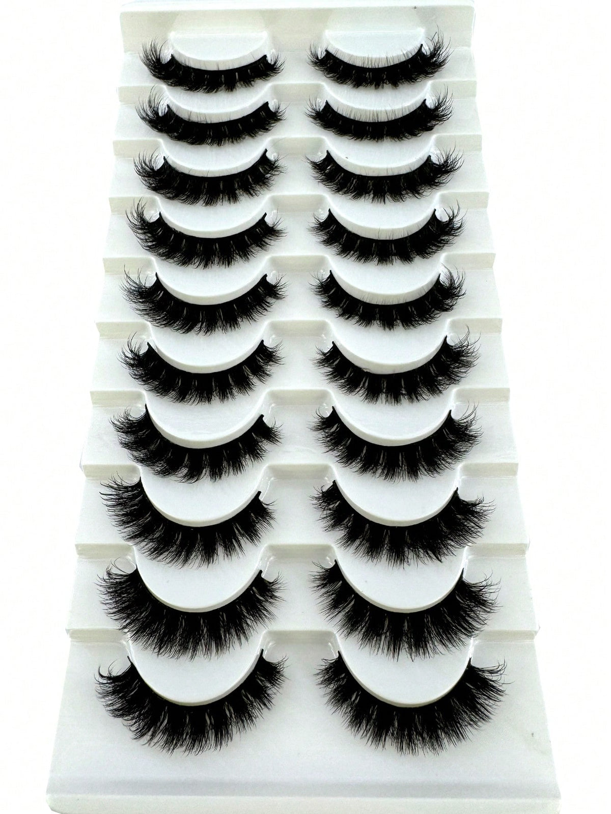New 10 Pairs 6D Fluffy False Eyelashes, Soft And Fluffy, Handmade, Reusable, Short Natural Style, Dense 3D Faux Mink Eyelashes, 3D Cilioss False Eyelashes