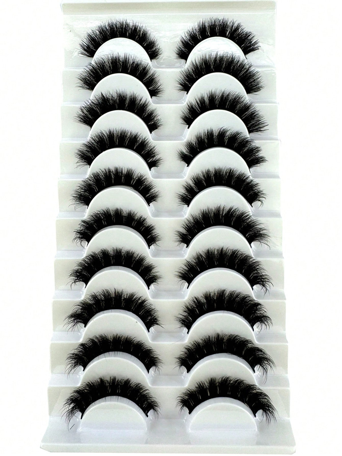 New 10 Pairs 6D Fluffy False Eyelashes, Soft And Fluffy, Handmade, Reusable, Short Natural Style, Dense 3D Faux Mink Eyelashes, 3D Cilioss False Eyelashes