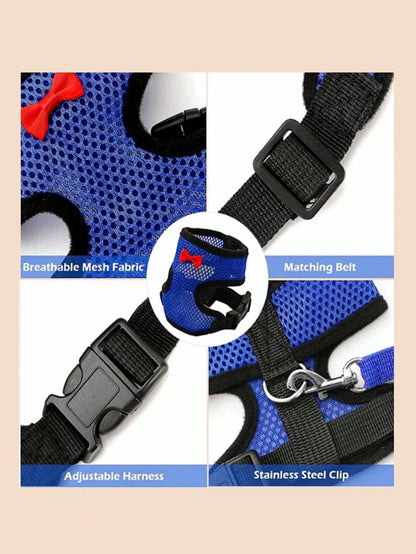 New Design Poultry Harness With Leash For Goose Chicken And Duck, Comfortable, Breathable And Adjustable. 1pc Harness+1pc Leash