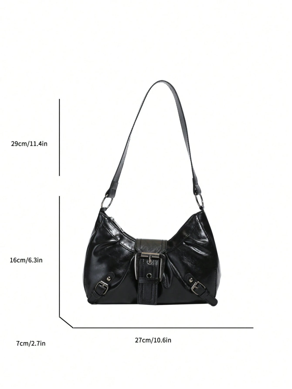 New Fashion Decorative Handheld & Shoulder Baguette Bag, Suitable For Parties, Outings, Vacations, Shopping And Daily Use, Can Store Coins, Phones, Also Suitable As A Work Bag For White-Collar, Colleg