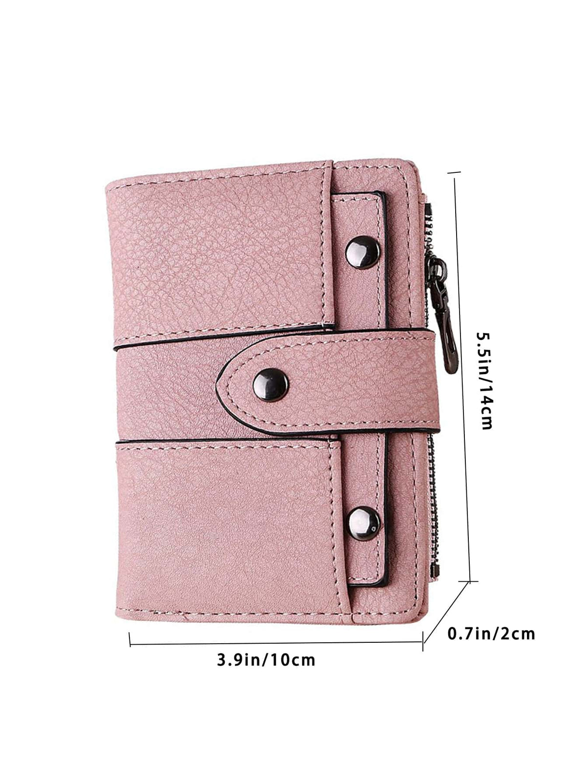 New Retro Frosted Mini Women's Student Wallet With Three-Fold And Stud Buckle Card Holder Gift Bag Present Hot Pink School Supplies Teacher Gifts Back To School For Women Wallet Purse Wallet Small Wal