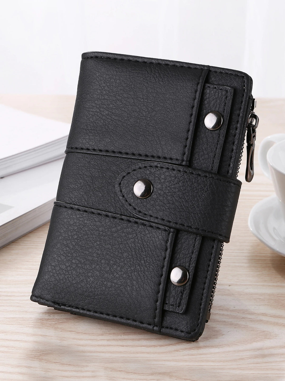 New Retro Frosted Mini Women's Student Wallet With Three-Fold And Stud Buckle Card Holder Gift Bag Present Hot Pink School Supplies Teacher Gifts Back To School For Women Wallet Purse Wallet Small Wal