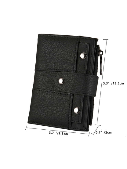 New Retro Frosted Mini Women's Student Wallet With Three-Fold And Stud Buckle Card Holder Gift Bag Present Hot Pink School Supplies Teacher Gifts Back To School For Women Wallet Purse Wallet Small Wal