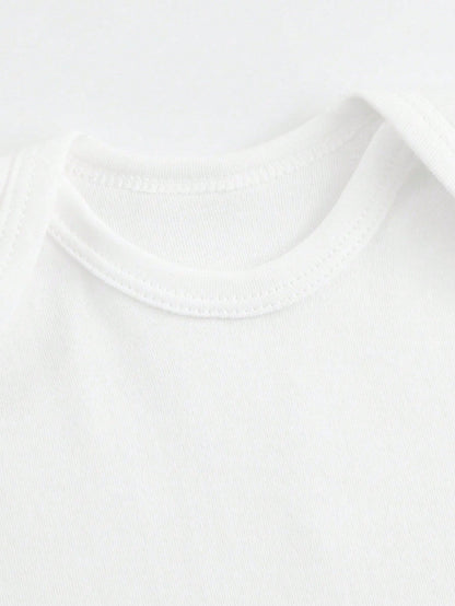 New Style, Dad, Come On! You Can Do It. Short-Sleeved Jumpsuit, Letter-Printed Baby Dress, Suitable For Outdoor Use