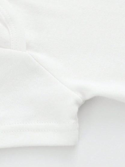 New Style, Dad, Come On! You Can Do It. Short-Sleeved Jumpsuit, Letter-Printed Baby Dress, Suitable For Outdoor Use